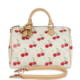Louis Vuitton X Takashi Murakami Soft Speedy Bandouliere 30 Cherry White Monogram Gold Hardware - Thumbnail View 1