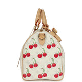 Louis Vuitton X Takashi Murakami Soft Speedy Bandouliere 30 Cherry White Monogram Gold Hardware - Thumbnail View 3