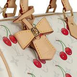 Louis Vuitton X Takashi Murakami Soft Speedy Bandouliere 30 Cherry White Monogram Gold Hardware - Thumbnail View 7