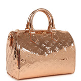 Louis Vuitton Speedy 25 Bandouliere Copper Monogram Miroir Rose Gold Hardware