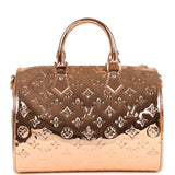 Louis Vuitton Speedy 25 Bandouliere Copper Monogram Miroir Rose Gold Hardware