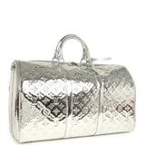Louis Vuitton Keepall Bandouliere 50 Silver Monogram Miroir Silver Hardware