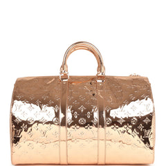 Louis Vuitton Keepall Bandouliere 45 Copper Monogram Miroir Rose Gold Hardware