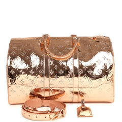 Louis Vuitton Keepall Bandouliere 45 Copper Monogram Miroir Rose Gold Hardware
