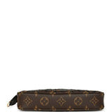 Louis Vuitton Pochette Accessories Black and Brown Monogram Sequin Gold Hardware