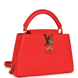 Louis Vuitton X Takashi Murakami Cherry Capucines BB Red Taurillon Leather Gold Hardware