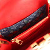 Louis Vuitton X Takashi Murakami Cherry Capucines BB Red Taurillon Leather Gold Hardware