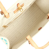 Louis Vuitton On The Go Miami GM Tote Light Beige Multi Jacquard Monogram Gold Hardware