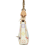 Louis Vuitton X Takashi Murakami Pochette Accessories White Multicolored Monogram Gold Hardware