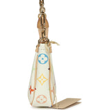 Louis Vuitton X Takashi Murakami Pochette Accessories White Multicolored Monogram Gold Hardware
