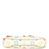 Louis Vuitton X Takashi Murakami Pochette Accessories White Multicolored Monogram Gold Hardware