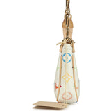 Louis Vuitton X Takashi Murakami Pochette Accessories White Multicolored Monogram Gold Hardware