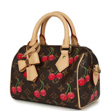 Louis Vuitton X Takashi Murakami Cerises Speedy Bandouliere 20 Bag Brown Cherry Monogram Gold Hardware - Thumbnail View 5