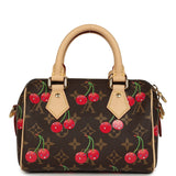 Louis Vuitton X Takashi Murakami Cerises Speedy Bandouliere 20 Bag Brown Cherry Monogram Gold Hardware - Thumbnail View 4