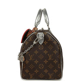 Louis Vuitton "57th Street NYC" Speedy 30 Bandouliere Brown and Silver Monogram Silver Hardware