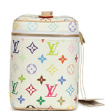 Louis Vuitton X Takashi Murakami Nice BB White Multicolor Monogram Gold Hardware