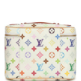 Louis Vuitton X Takashi Murakami Nice BB White Multicolor Monogram Gold Hardware