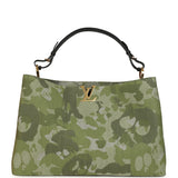Louis Vuitton X Takashi Murakami "ArtyCapucines" Capucines XXL Khaki Washed Denim Aged Gold Hardware