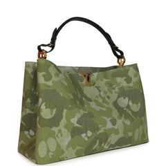 Louis Vuitton X Takashi Murakami "ArtyCapucines" Capucines XXL Khaki Washed Denim Aged Gold Hardware