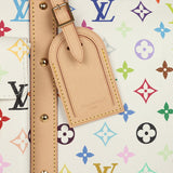 Louis Vuitton X Takashi Murakami Keepall Bandouliere 45 White Monogram Multicolored Gold Hardware