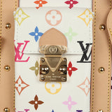 Louis Vuitton X Takashi Murakami Keepall Bandouliere 45 White Monogram Multicolored Gold Hardware