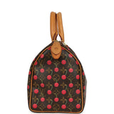 Vintage Louis Vuitton x Takashi Murkami Cheries Speedy 25 Brown and Red Monogram Cherry Gold Hardware