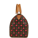 Vintage Louis Vuitton x Takashi Murkami Cheries Speedy 25 Brown and Red Monogram Cherry Gold Hardware