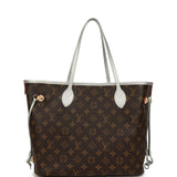 Louis Vuitton "57th Street NYC" Neverfull Inside Out MM Brown and Silver Monogram Silver Hardware
