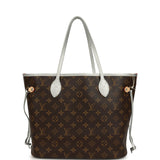 Louis Vuitton "57th Street NYC" Neverfull Inside Out MM Brown and Silver Monogram Silver Hardware