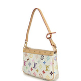 Louis Vuitton X Takashi Murakami Pochette Accessories White Multicolored Monogram Gold Hardware - Thumbnail View 5