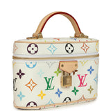 Louis Vuitton X Takashi Murakami Vanity Chain Pouch White Multicolor Monogram Gold Hardware