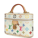 Louis Vuitton X Takashi Murakami Vanity Chain Pouch White Multicolor Monogram Gold Hardware