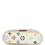 Louis Vuitton X Takashi Murakami Vanity Chain Pouch White Multicolor Monogram Gold Hardware