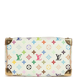 Louis Vuitton X Takashi Murakami Speedy 25 Bandouliere White Multicolored Monogram Gold Hardware
