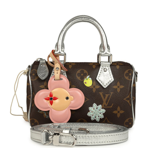 Louis Vuitton "57th Street NYC" Vivienne Nano Speedy Bag Brown Monogram Snowy Pearl Gold Hardware