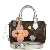 Louis Vuitton "57th Street NYC" Vivienne Nano Speedy Bag Brown Monogram Snowy Pearl Gold Hardware