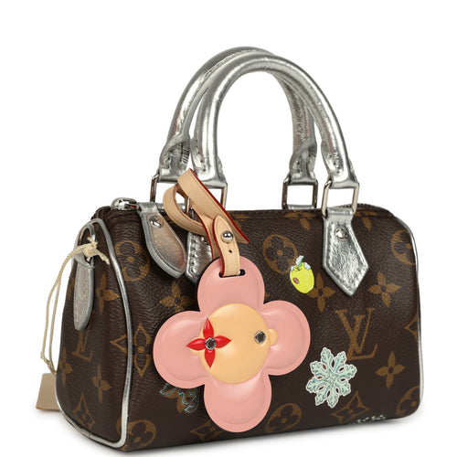 Louis Vuitton "57th Street NYC" Vivienne Nano Speedy Bag Brown Monogram Snowy Pearl Gold Hardware