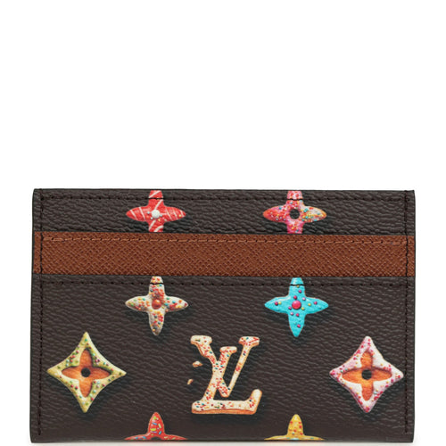 Louis Vuitton Double Card Holder Chocolate Donut Monogram