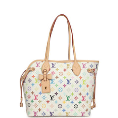Louis Vuitton x Takashi Murakami Neverwoof MM White Multicolored Monogram Gold Hardware
