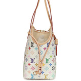 Louis Vuitton x Takashi Murakami Neverwoof MM White Multicolored Monogram Gold Hardware - Thumbnail View 4
