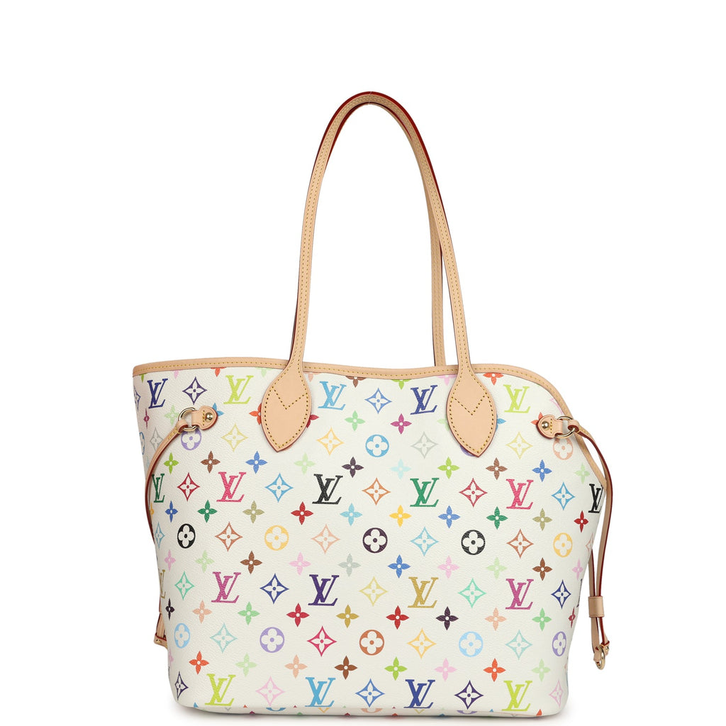 Louis Vuitton x Takashi Murakami Neverfull MM White Multicolored
