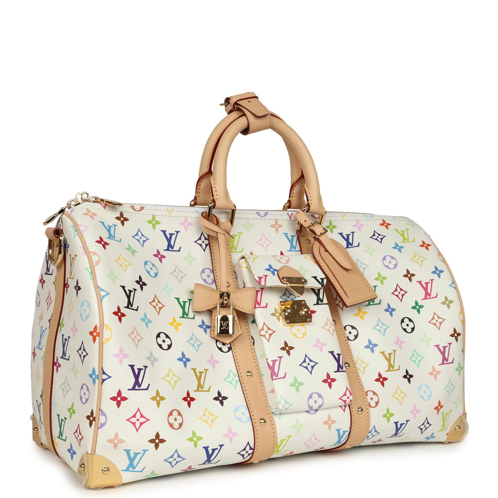 louis vuitton backpack multicolor studs Louis Vuitton - LV X Tm Keepall Bandoulière 45 Bag - Canvas - Multicolore Blanc - Men