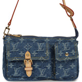 Louis Vuitton Cargo Pochette Accessories Blue Denim Monogram Gold Hardware - Thumbnail View 1