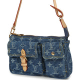 Louis Vuitton Cargo Pochette Accessories Blue Denim Monogram Gold Hardware - Thumbnail View 5
