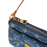 Louis Vuitton Cargo Pochette Accessories Blue Denim Monogram Gold Hardware - Thumbnail View 7