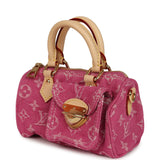 Louis Vuitton Nano Speedy Fuchsia Denim Monogram Gold Hardware - Thumbnail View 6