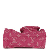 Louis Vuitton Nano Speedy Fuchsia Denim Monogram Gold Hardware - Thumbnail View 7
