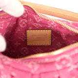 Louis Vuitton Valley Pochette Fuchsia Denim Monogram Gold Hardware - Thumbnail View 9
