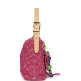 Louis Vuitton Baggy NM Fuchsia Denim Monogram Gold Hardware - Thumbnail View 3