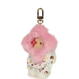 Louis Vuitton X Takashi Murakami Vivienne Cuddle Bag Charm Pink and White Monogram Multicolored Canvas Gold Hardware - Thumbnail View 5